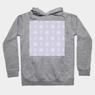 White Scandinavian elements and snowflakes pattern Hoodie